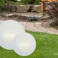 Lampa ogrodowa Gaja kula 30cm na E27 mleczny akryl IP65  LP-JH-1095-300 Light Prestige