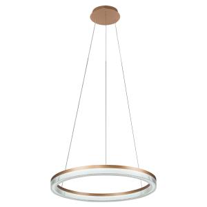 Nowoczesna lampa wisząca MIDWAY złoty podwieszany ring nad stół LP-033/1P S GD Cristal Triangle Light Prestige