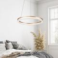 Nowoczesna lampa wisząca MIDWAY złoty podwieszany ring nad stół LP-033/1P S GD Cristal Triangle Light Prestige