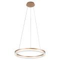 Nowoczesna lampa wisząca MIDWAY złoty podwieszany ring nad stół LP-033/1P S GD Cristal Triangle Light Prestige