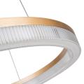 Nowoczesna lampa wisząca MIDWAY złoty podwieszany ring nad stół LP-033/1P S GD Cristal Triangle Light Prestige