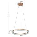 Nowoczesna lampa wisząca MIDWAY złoty podwieszany ring nad stół LP-033/1P S GD Cristal Triangle Light Prestige