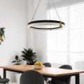 Lampa wisząca czarny ring złote elementy z serii PLUM LP-0407/1P M BK Triangle Light Prestige