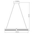 Lampa wisząca czarny ring złote elementy z serii PLUM LP-0407/1P M BK Triangle Light Prestige