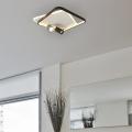 Lampa sufitowa PARMA czarno biała z dwoma tubami na GU10 + wbudowany LED LP-0612/2C Square BK Light Prestige