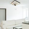 Lampa sufitowa PARMA czarno biała z dwoma tubami na GU10 + wbudowany LED LP-0612/2C Square BK Light Prestige
