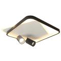 Lampa sufitowa PARMA czarno biała z dwoma tubami na GU10 + wbudowany LED LP-0612/2C Square BK Light Prestige