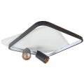 Lampa sufitowa PARMA czarno biała z dwoma tubami na GU10 + wbudowany LED LP-0612/2C Square BK Light Prestige