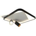 Lampa sufitowa PARMA czarno biała z dwoma tubami na GU10 + wbudowany LED LP-0612/2C Square BK Light Prestige