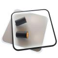 Lampa sufitowa PARMA czarno biała z dwoma tubami na GU10 + wbudowany LED LP-0612/2C Square BK Light Prestige