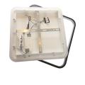 Lampa sufitowa PARMA czarno biała z dwoma tubami na GU10 + wbudowany LED LP-0612/2C Square BK Light Prestige