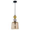Lampa TROPEA nowoczesny szklany klosz Bursztynowo-różowy na E27 LP-2004/1P S AM Light Prestige