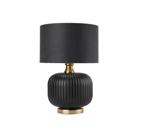 Lampka stołowa TAMIZA z elegancką czarną podstawą i kloszem LP-1515/1T small Light Prestige