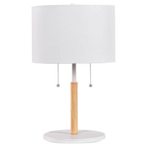 Klasyczna lampka nocna FOGO z białym kloszem na dwa źródła światła E27 LP-0304/2T WH Light Prestige