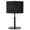 Nocna lampka na szafkę FOGO czarna ze sznureczkami do włączania LP-0304/2T BK Light Prestige