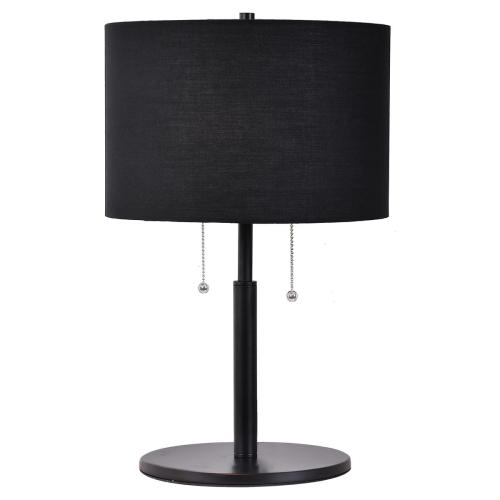 Nocna lampka na szafkę FOGO czarna ze sznureczkami do włączania LP-0304/2T BK Light Prestige