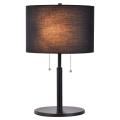 Nocna lampka na szafkę FOGO czarna ze sznureczkami do włączania LP-0304/2T BK Light Prestige