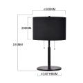 Nocna lampka na szafkę FOGO czarna ze sznureczkami do włączania LP-0304/2T BK Light Prestige