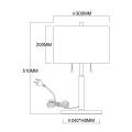 Nocna lampka na szafkę FOGO czarna ze sznureczkami do włączania LP-0304/2T BK Light Prestige