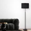 Lampa podłogowa czarna z kloszem i sznureczkami włącznikami LP-0304/2F BK Light Prestige