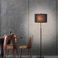 Lampa podłogowa czarna z kloszem i sznureczkami włącznikami LP-0304/2F BK Light Prestige