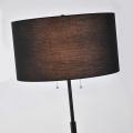 Lampa podłogowa czarna z kloszem i sznureczkami włącznikami LP-0304/2F BK Light Prestige