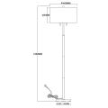 Lampa podłogowa czarna z kloszem i sznureczkami włącznikami LP-0304/2F BK Light Prestige