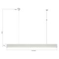 Wisząca lampa techniczna  LUCI M 80cm biała doświetlająca biurko LP-1401/1P L WH Smart Light Prestige