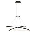 Lampa wisząca HALIFAX dwa czarne ringi LED z regulacją barwy światła LP-940/2P BK CCT Light Prestige