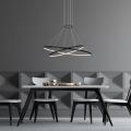Lampa wisząca HALIFAX dwa czarne ringi LED z regulacją barwy światła LP-940/2P BK CCT Light Prestige