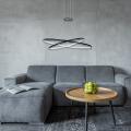 Lampa wisząca HALIFAX dwa czarne ringi LED z regulacją barwy światła LP-940/2P BK CCT Light Prestige
