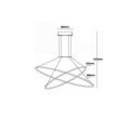 Lampa wisząca HALIFAX dwa czarne ringi LED z regulacją barwy światła LP-940/2P BK CCT Light Prestige