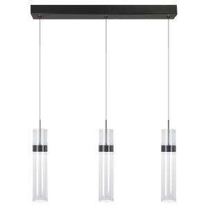 Lampa wisząca AMBIENTE grafitowa z trzema ozdobnymi kloszami LED LP-1510/3L GR Light Prestige
