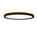 Nowoczesny plafon PRYZMA LED czarny z podświetleniem sufitu przełącznik CCT LP-1707/1C-38 BK Light Prestige