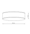 Klasyczny plafon ALTO szary do sypialni 3xE14 Ø40cm LP-81008/3C GRY Light Prestige