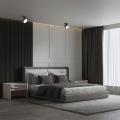 Lampa natynkowa z możliwością montażu na ścianie KENDAL do sypialni GX53 LP-6331/1SM BK movable Light Prestige