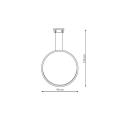 Lampa wisząca MIRROR złoty okrąg LED CCT do salonu łazienki LP-999/1P L GD CCT Light Prestige