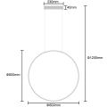 Lampa wisząca Mirror S koło – Nowoczesna elegancja z przełącznikiem barwy światła LP-999/1P S WH CCT Light Prestige