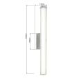 Kinkiet LED Linea z wyborem barwy światła, nowoczesny design, szkło i metal LP-0510/1W-61 CH Light Prestige