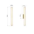 Kinkiet Linea 45cm z modułem LED szklany klosz złote elementy do salonu LP-0510/1W-45 GD Light Prestige