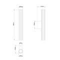 Kinkiet Linea LED z personalizacją oświetlenia CCT i szklanym kloszem LP-0510/1W-45 BK Light Prestige