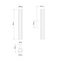 Kinkiet łazienkowy z IP44 Linea LED CCT szklany klosz LP-0510/1W-45 WH Light Prestige
