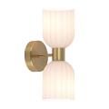 Kinkiet góra dół z ozdobnymi szklanymi kloszami z serii Piega do salonu LP-939/2W white Light Prestige