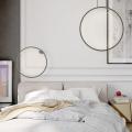 Kinkiet ścienny Mirror czarny okrągły ring LED 47W IP44 do sypialni LP-999/1W L BK CCT Light Prestige