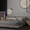 Kinkiet ścienny Mirror czarny okrągły ring LED 47W IP44 do sypialni LP-999/1W L BK CCT Light Prestige