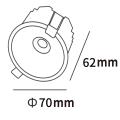 Oczko podtynkowe białe Zyra zintegrowany LED do salonu LP-1606/1RS WH Light Prestige