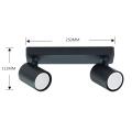 Funkcjonalna lampa spot Snow 2xGu10 z regulowanymi reflektorkami  LP-731N/2W BK Light Prestige