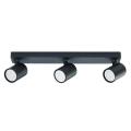 Lampa sufitowa z ruchomymi reflektorkami z serii Snow czarna 3xGu10 LP-731N/3W BK Light Prestige