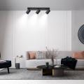 Lampa sufitowa z ruchomymi reflektorkami z serii Snow czarna 3xGu10 LP-731N/3W BK Light Prestige