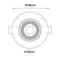 Oczko podtynkowe ruchome z rodziny Plus zintegrowany LED CCT LP-1506/1RS BK Light Prestige